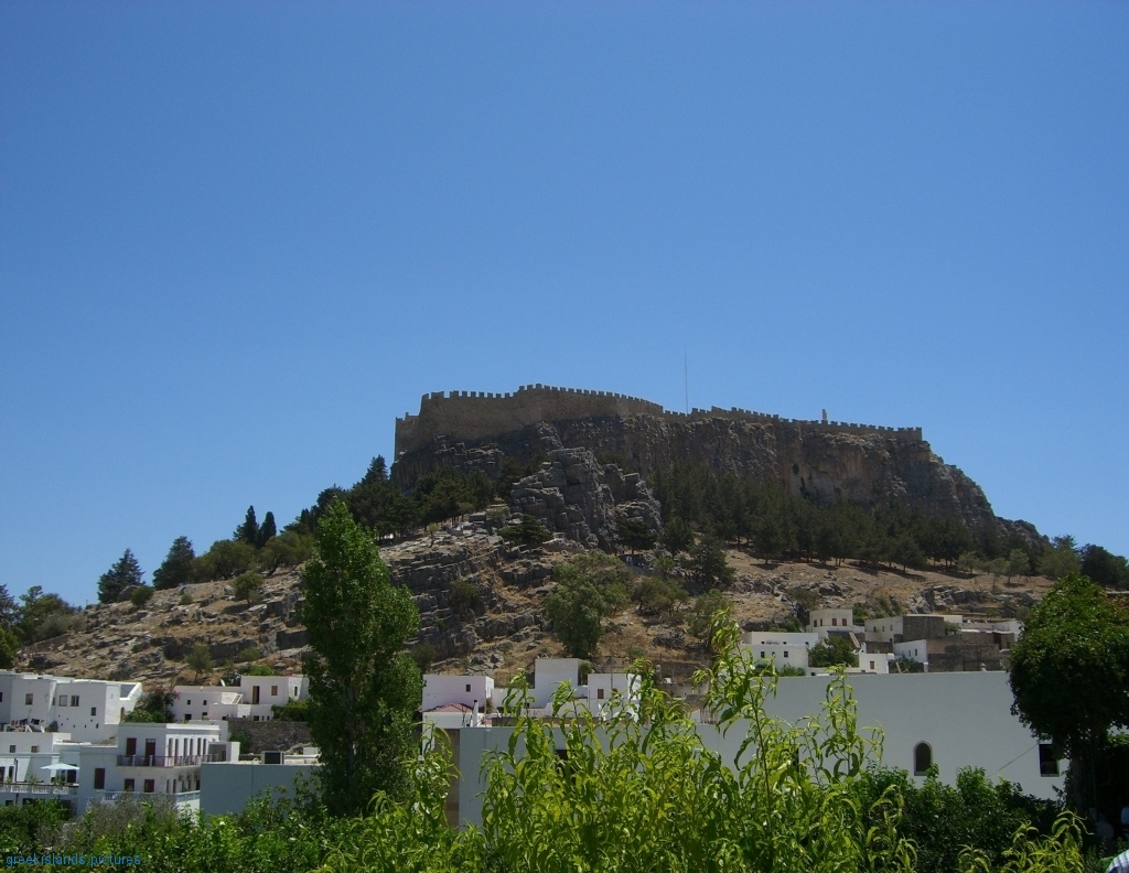 The acropolis of Lindos over the traditional settlement