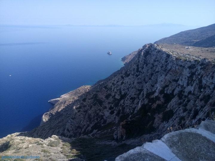 View from Saint Marina. To the right is Episkopi and to the distant left is Paros island.